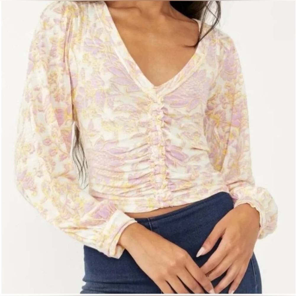 Free People Say the Word Ruched Top - NWOT